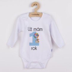 NOVÉ BATOĽA Body s potiskem Už mám 1 rok - modré vel. 80.