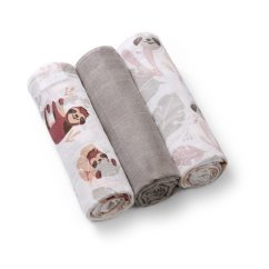 BABYONO Mušelínové plienky Super soft 3 ks - Lenochod