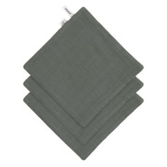 Lässig Muslin/Terry Washcloth Set 3 pcs Žínky 3 ks - petrol green