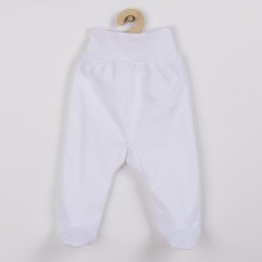 NEW BABY Kojenecké polodupačky Classic II jednobarevné - biele vel. 50