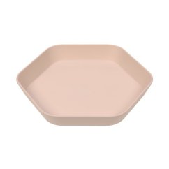 Lässig Detský tanier Plate Geo - prášková ružová