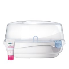 Philips AVENT Parný sterilizátor do mikrovlnky + Krém na bradavky 30 ml - Philips AVENT Parný sterilizátor do mikrovlnky + Krém na bradavky 30 ml.