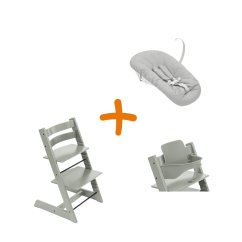 STOKKE Akčný set Tripp Trapp® High Chair Bundle + Tripp Trapp® Newborn Set - Glacier Green + Glacier Green + Grey