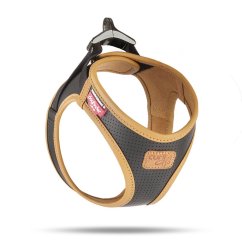 CURLI Postroj pre psov z jablkovej kože Black - Black S, 4-7 kg
