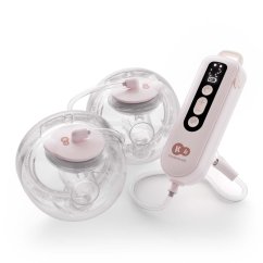 KINDERKRAFT Odsávačka materského mlieka Double Hands-free Gentle Flow - Pink