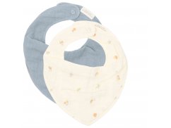 LITTLE DUTCH Bryndáček bandana 2 ks - Lesné poklady & Denim modrá 2 ks