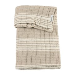 MEYCO Prikrývka z predpraného mušelínu a žakáru 75x100 - Stripe sand