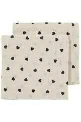 MEYCO Mušelínové pleny 70x70 cm 2-balení - Soft sand/black