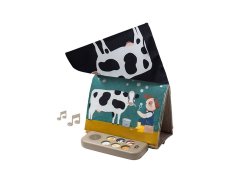 TAF TOYS Hudobná knižka pre hru na brušku Farma - knižka Farma