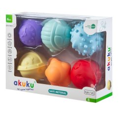 AKUKU Sada senzorických míčkov 6 ks - 6 ks