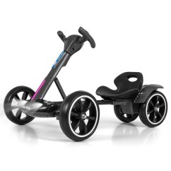 MILLY MALLY Elektrická motokára s diaľkovým ovládaním a LED efektmi GOKART BOLT - black