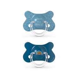 SUAVINEX-Dudlík FUSION FOREST fyziologický silikon +18m 2 ks - modrá