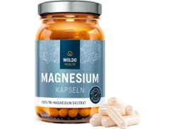 WoldoHealth Horčík Tri-Magnesium dicitrát - 120 kapslí