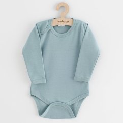 NOVÉ BÁBÄTKO Kojenecké body Classic II jednobarevné dl. rukáv - tmavě mátové vel. 80.