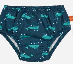 LÄSSIG plienkové plavky Swim Diaper - modrý veľryba 0-6m