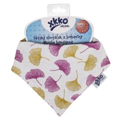 KIKKO Detský slintáček XKKO Organic Staré časy - Ginkgo