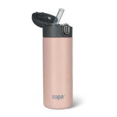 ZOPA Termoska na tekutiny s brčkem 400 ml - Candy pink