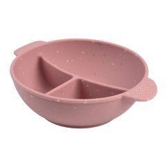CANPOL BABIES-Silikónová delená miska s prísavkou DOTS - Ružová