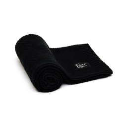 T-TOMI Pletená deka SPRING - čierna.