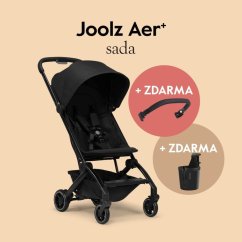 JOOLZ AER+ kočík SADA madlo a držiak na nápoj - Space black