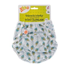 KIKKO Jednovelikostné detské plavky XKKO - Perie pávov
