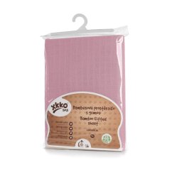 KIKKO Bambusové prestieradlo s gumou XKKO BMB 120x160cm - Baby Pink