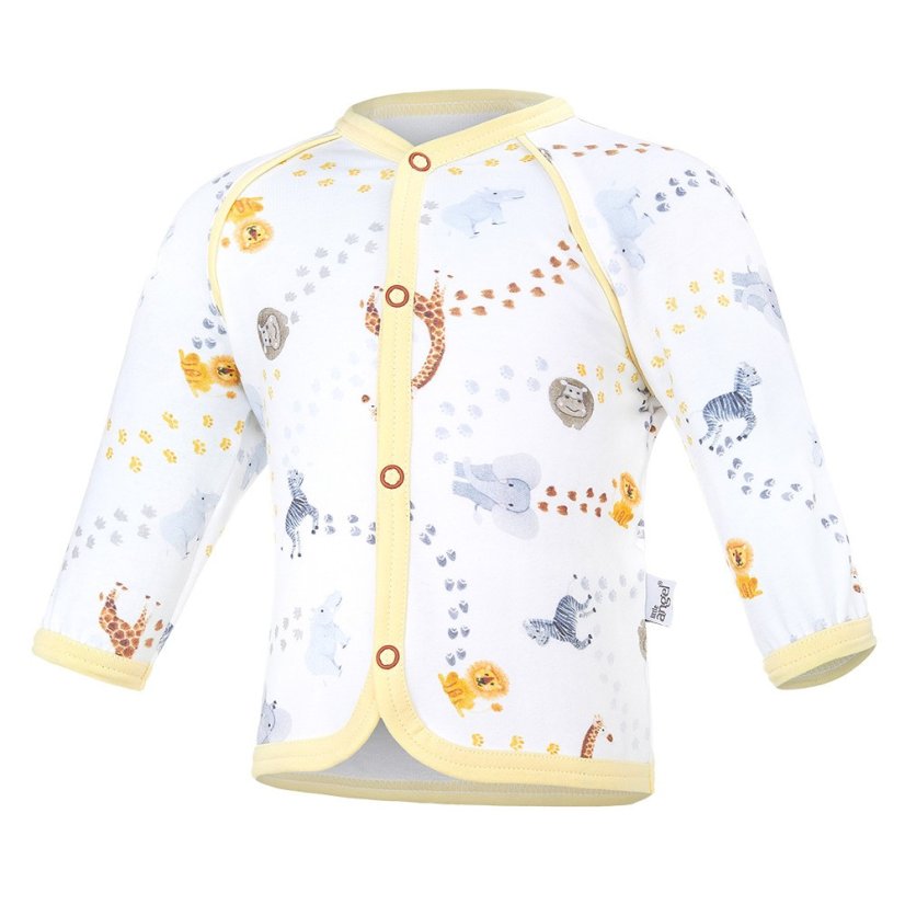 LITTLE ANGEL Kabátik smyk TISK Outlast® - safari - Veľkosť: 62-68