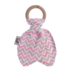 KIKKO Kousátko s lístky Scandinavian BMB - Chevron Baby Pink