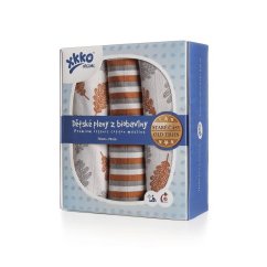 KIKKO Detské plienky z biobavlny XKKO Organic 70x70 Staré časy - Dub