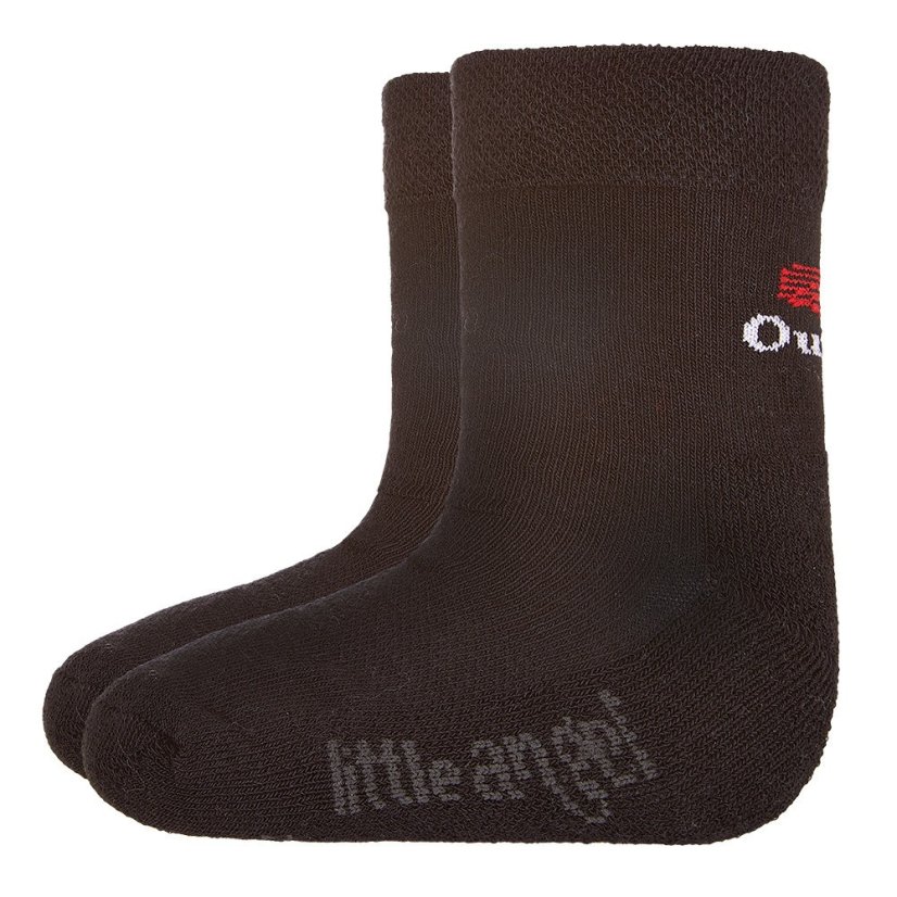 LITTLE ANGEL Ponožky froté Outlast® - čierna - Veľkosť: 25-29 | 17-19 cm