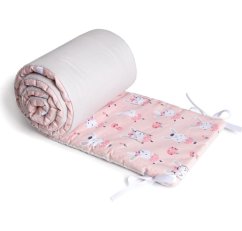 MACESHKA Mantinel Basic s potiskem - Zajíček baletka, růžový podklad