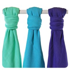 KIKKO Plienky bambusové Colours 70x70 cm (3 ks) BMB - Ocean mix.