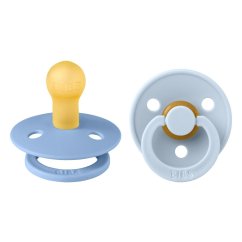 BIBS Colour Cumlíky z prírodného kaučuku 2ks - veľkosť 1 - Sky Blue / Baby Blue