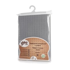 KIKKO Bambusová plachta s gumou XKKO BMB 120x160cm - Baby Grey