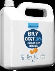 ALLNATURE Bílý ocet 10 % s vôňou pomaranča 5000 ml - 5000 ml