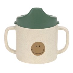 Lässig Detský hrnček s pítkom Sippy Cup PP/Cellulose Happy Rascals - Smile zelený.