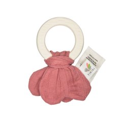 Tikiri Safari z prírodného kaučuku a bio bavlny - Dusty Pink.