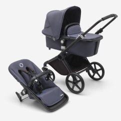 BUGABOO Fox Cub Kompletný kočík - BLACK/STORMY BLUE