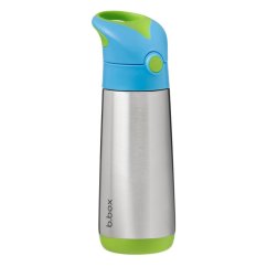Termoska na pitie s brčkom 500 ml - Modrá/zelená.