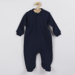 NEW BABY Detský overal Classic II jednofarebný - tmavo modrý vel. 80
