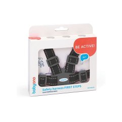 BABYONO Bezpečnostné popruhy pre dieťa 6m+ - čierne 6m+