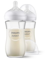 Philips AVENT Fľaša Natural Response sklenená 240 ml, 1m+, 2 ks - Philips AVENT Fľaša Natural Response sklenená 240 ml, 1m+, 2 ks.