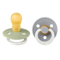 BIBS Colour Cumlíky z prírodného kaučuku 2ks - veľkosť 3 - Sage / Cloud Nočný