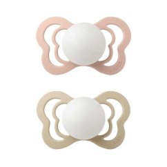 Bibs Couture anatomické cumlíky z prírodného kaučuku vel.1, 2 ks - Blush / Vanilla nočné