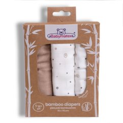 BABYMATEX Bambusové plienky 3-pack 70x70 cm - hviezdy