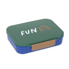 LÄSSIG Krabička na desi Lunchbox Bento Little Gang - dúhová zelená