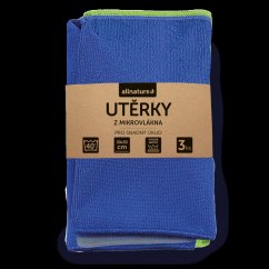 ALLNATURE Utierky z mikrovlákna 3 ks - Utierky z mikrovlákna 3 ks