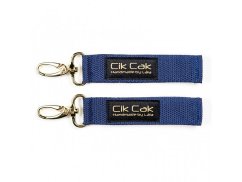 Úchyty Cik Cak so zlatou karabínou - Tmavomodrá.