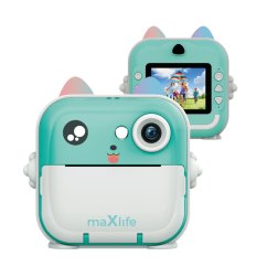 MAXLIFE Detský fotoaparát s tlačiarňou Maxlife MXPC-100 - modrý