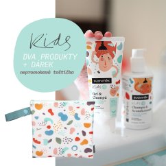 SUAVINEX KIDS Hygienická taštička + Detský šampón + kondicionér 300ml + Detský gélový šampón 200ml - Taštička + Detský šampón + kondicionér 300ml + Detský gélový šampón 200ml